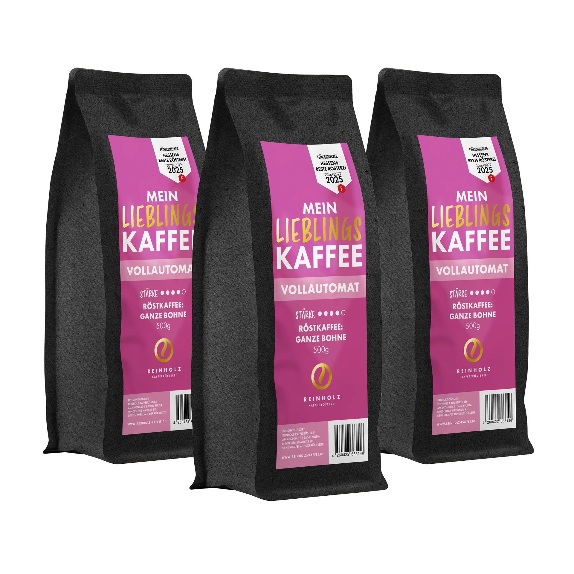 Mein Lieblingskaffee Vollautomat – 3er-Pack (3 × 500 g, ganze Bohne)
