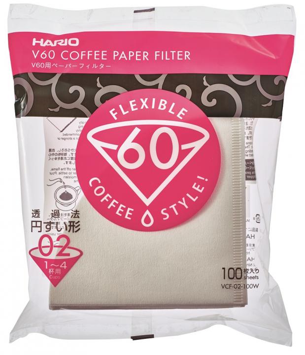 VCF-02-100W-Paper-Filter-White-for-02-Dripper-100sheets Filterpapier Hario V60 02 100 Stück