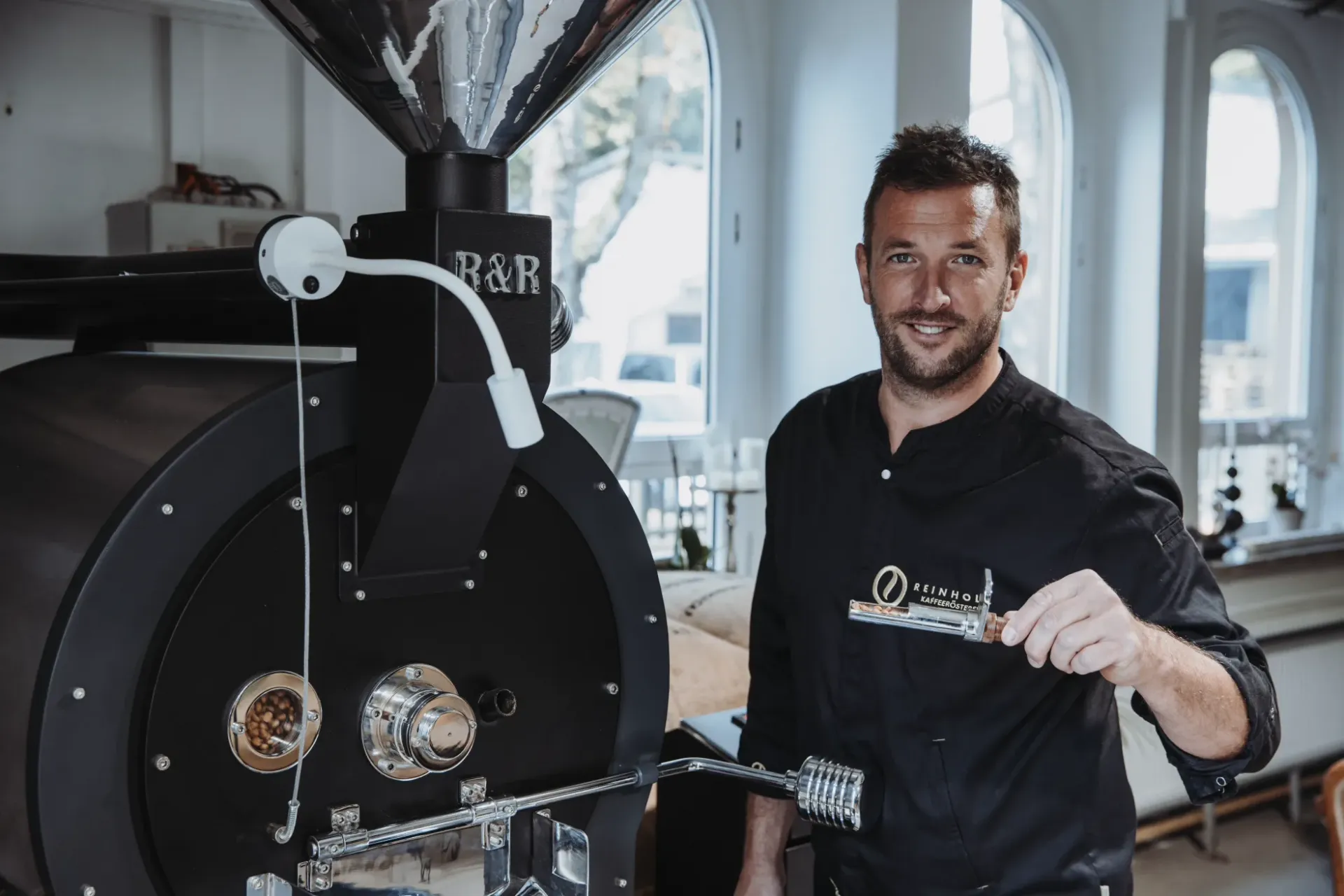 Heiko Reinholz in der Kaffeerösterei